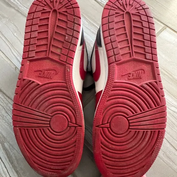 Jordan Red and Black Low-Top Sneakers