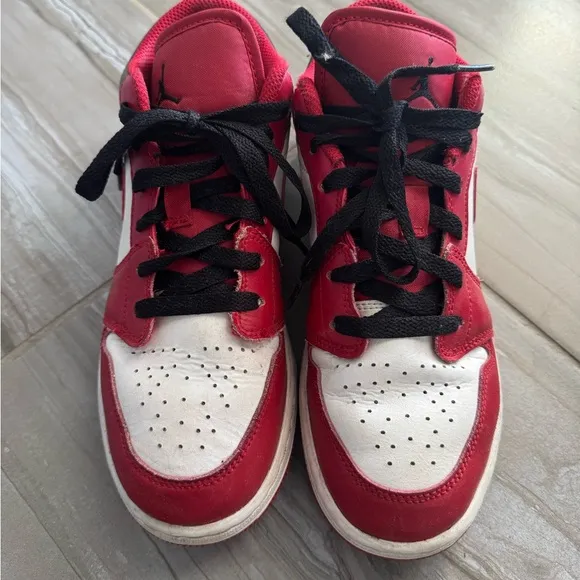 Jordan Red and Black Low-Top Sneakers