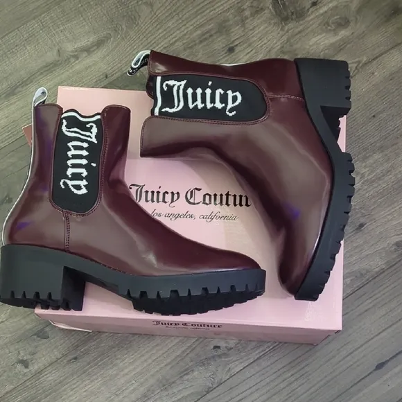 Juicy Couture Burgundy Ankle Boots