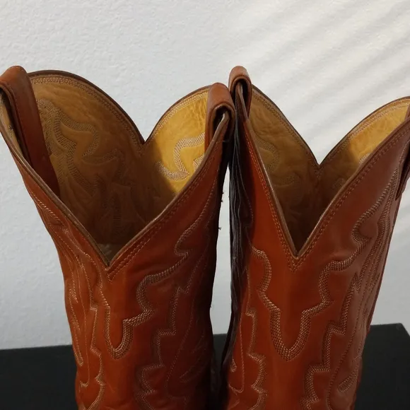 Justin 9.5D Mens Lizard Classic Western Boots Tan Style 8306