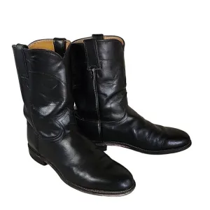 Justin Black Classic Roper Boots Style 3133 Men Boots Size 9.5EE