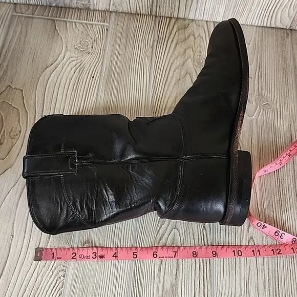 Justin Black Classic Roper Boots Style 3133 Men Boots Size 9.5EE