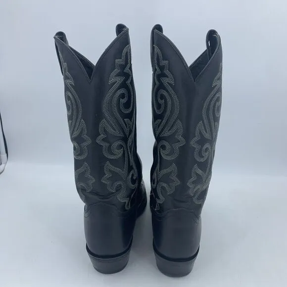 Justin Mens 11 Cowboy Boots Western Rodeo Roper Festival Grunge Pointed Toe 1409
