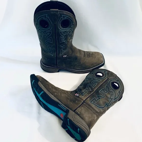 JUSTIN STAMPEDE RUSH WATERPROOF Work Boots men’s size 11 WIDE (EE)