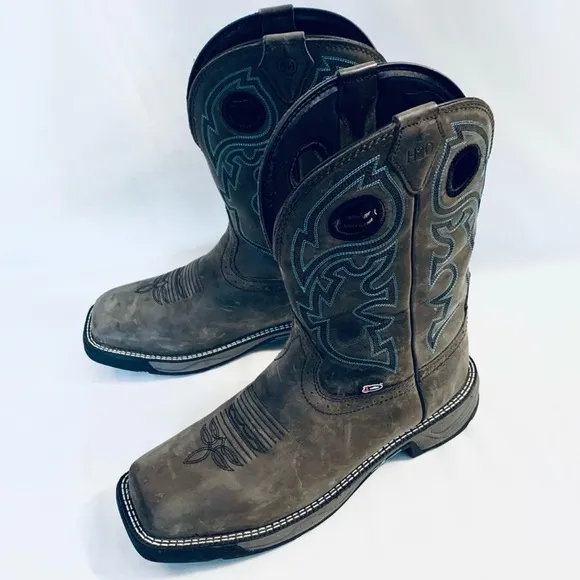 JUSTIN STAMPEDE RUSH WATERPROOF Work Boots men’s size 11 WIDE (EE)