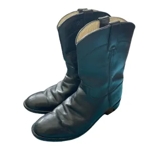 Justin Women’s Black Kipskin Classic Leather Roper Boots Size 6