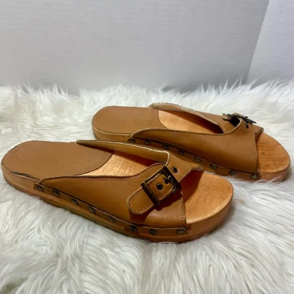KALSO Serenity Negative Heel Earth Sandals in Cognac