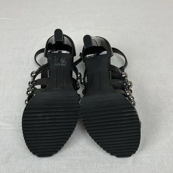 KARL LAGERFELD PARIS Women's Brexton Black Dress Sandals, Size 6.5