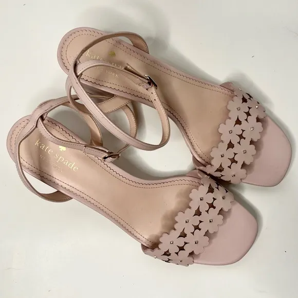 Kate Spade Daisy Floral Chunky Heel Sandals