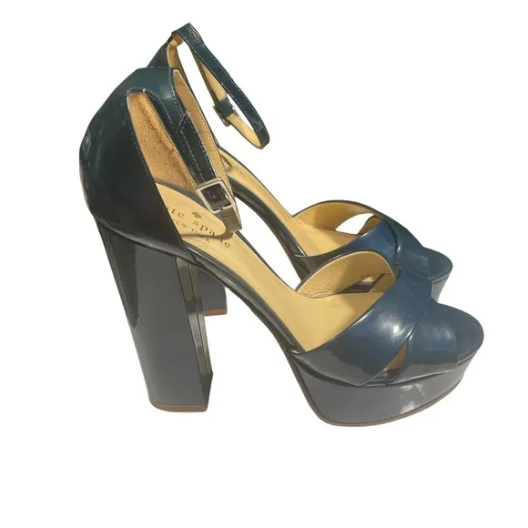 KATE SPADE NEW YORK Delight Platform Sandals  Pacific Blue - US Size 6 1/2
