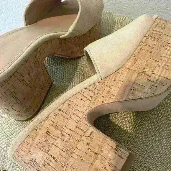 kate spade new york Ibiza Suede Platform Sandals size 8 women’s