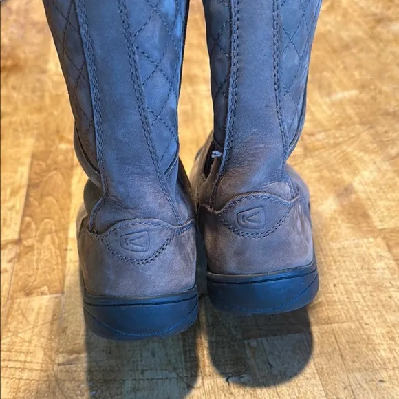 Keen Brown Winter Rain Boots with Plush Lining