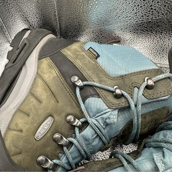Keen Womens 9 Revel IV Mid Polar Hiking‎ Boots Waterproof Dry Warm Green Aqua