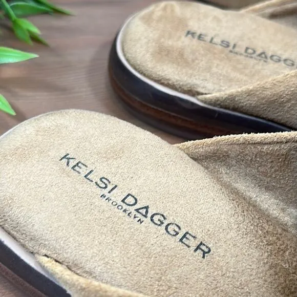 Kelsi Dagger Twist Leather Knot Sandals Size 6.5