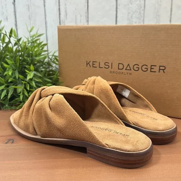 Kelsi Dagger Twist Leather Knot Sandals Size 6.5