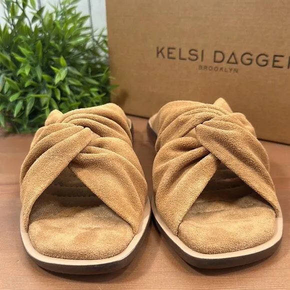 Kelsi Dagger Twist Leather Knot Sandals Size 6.5