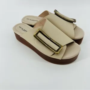 Kelsi Dagger Women's Cream Slide Sandals