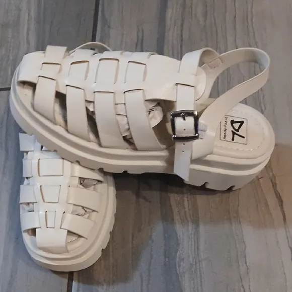 Kids White Sandals