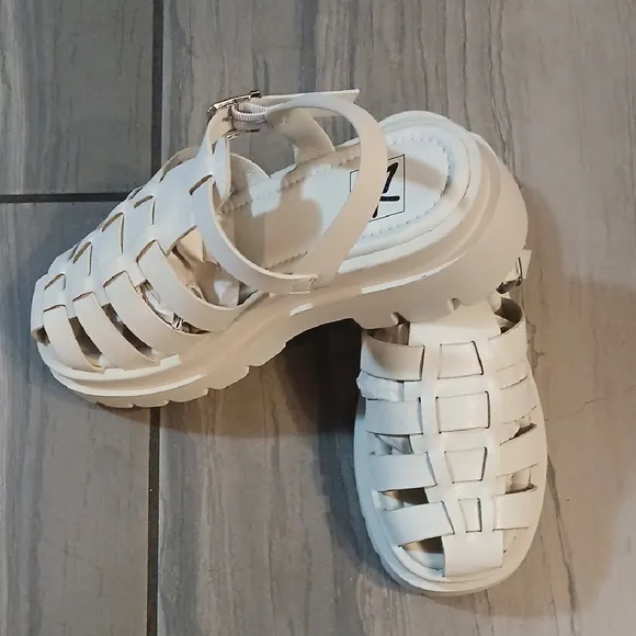 Kids White Sandals