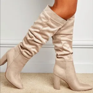 Knee High Sloughy Boots