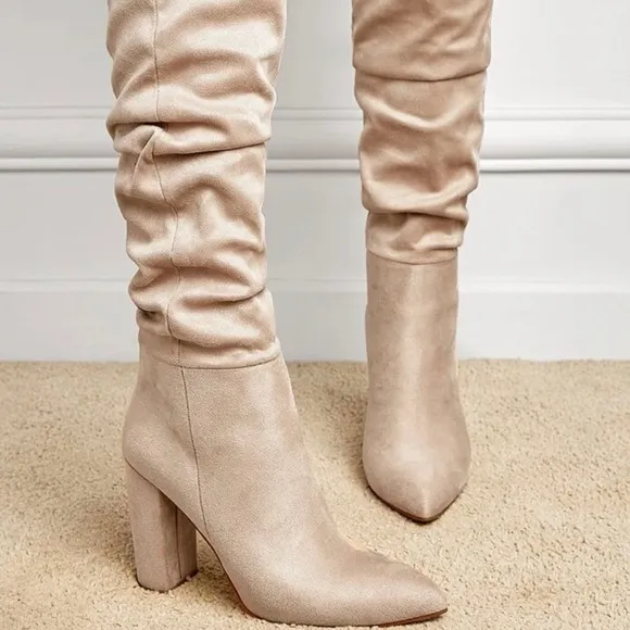 Knee High Sloughy Boots