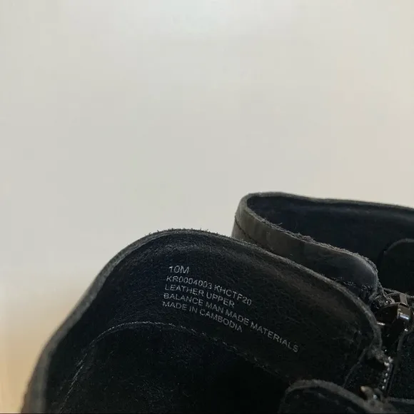 Kork-Ease Korks Sonya Black Matte Leather/Suede Buckle Ankle Boots/Booties