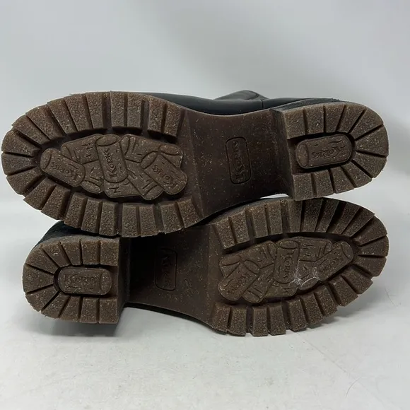 KORKS ELSIE BOOTIE Black Ankle Boots with Chunky Heel SIZE 9.5