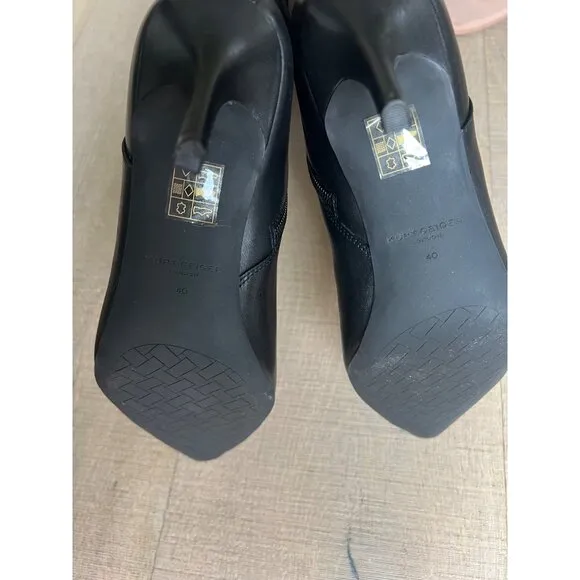 KURT GEIGER LONDON KENSINGTON FLEXI KNEE black leather BOOTS Size 9