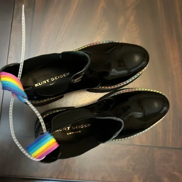 Kurt Geiger LondonBirdie Chelsea Chunky Lug Sole Rainbow Platform Combat Boots