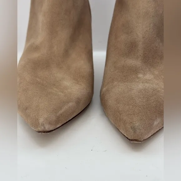 L'AGENCE Aimee II Suede Leather Ankle Boots Tan Sz 38 U.S. 8