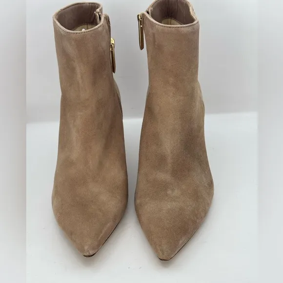 L'AGENCE Aimee II Suede Leather Ankle Boots Tan Sz 38 U.S. 8
