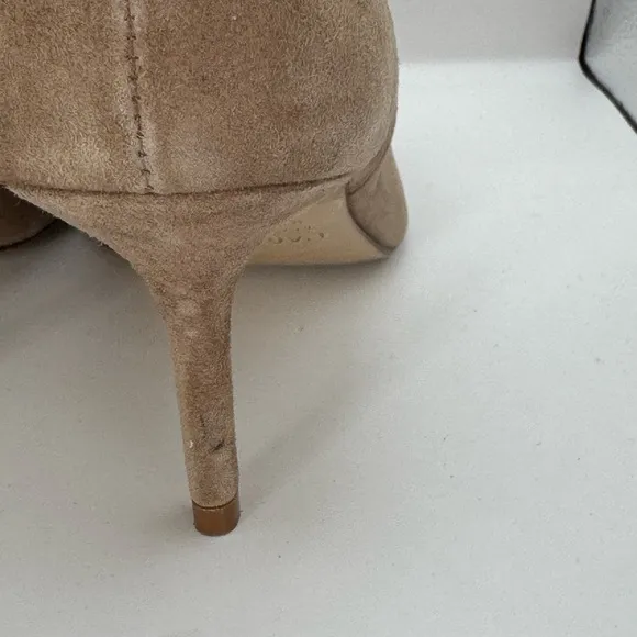 L'AGENCE Aimee II Suede Leather Ankle Boots Tan Sz 38 U.S. 8