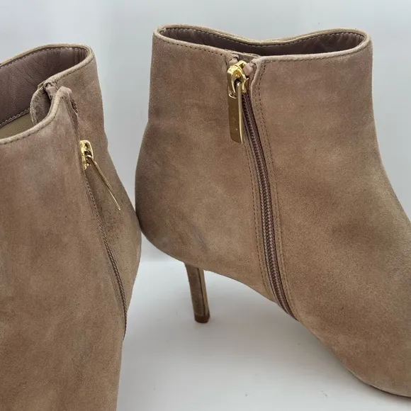 L'AGENCE Aimee II Suede Leather Ankle Boots Tan Sz 38 U.S. 8