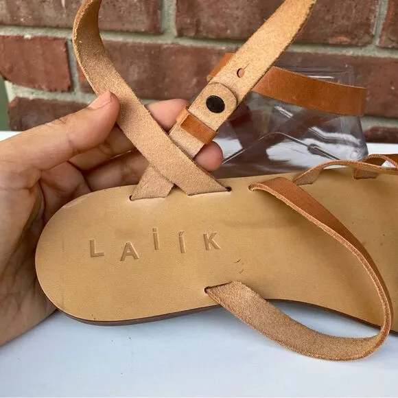Laiik Handmade Greek Warrior Goddess Straps Leather Sandals Sofia Size 39 US 9