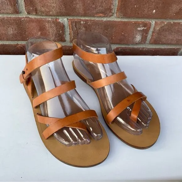 Laiik Handmade Greek Warrior Goddess Straps Leather Sandals Sofia Size 39 US 9