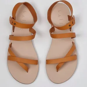 Laiik Handmade Greek Warrior Goddess Straps Leather Sandals Sofia Size 39 US 9