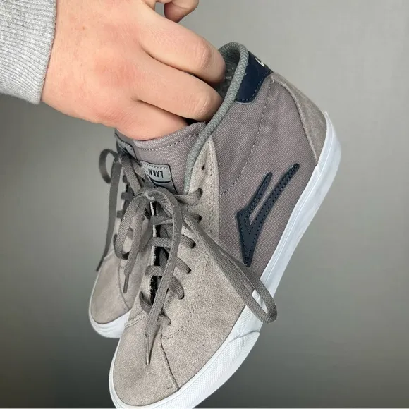 LAKAI | Men's Gray and Navy High-Top Sneakers 6 Skater Skateboard
