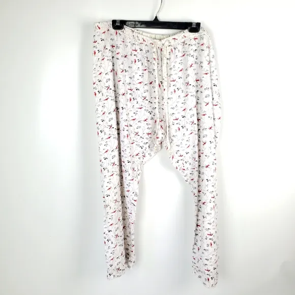 Lands' Ends 100% Cotton Flannel Pajama Set Pants Shirt