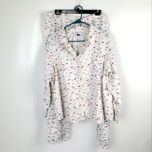 Lands' Ends 100% Cotton Flannel Pajama Set Pants Shirt