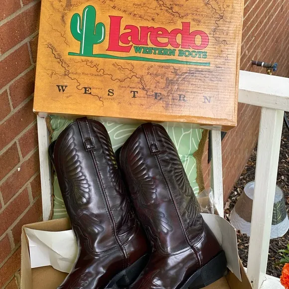 Laredo Brown Cowboy Western Boots Classic Leather