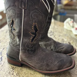 Laredo Brown Cowboy Western Boots Square Toe