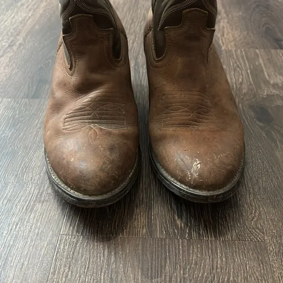 Laredo Lea Vamp Fox Tan Leather Cowboy Boots