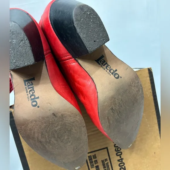 Laredo Red Heeled Boots with Western Flair