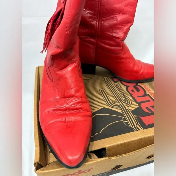 Laredo Red Heeled Boots with Western Flair