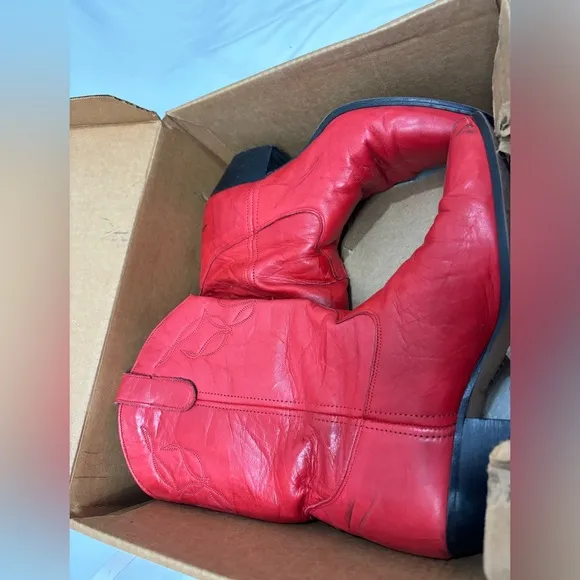 Laredo Red Heeled Boots with Western Flair