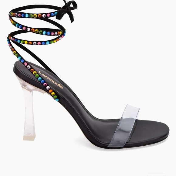 Larroudé - Disco Gloria Embellished Wrap Sandals
