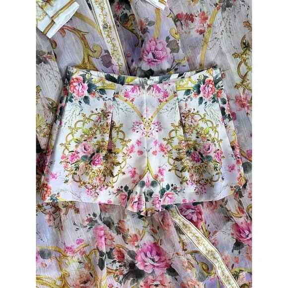 L'Atiste By Amy Bohemian Bliss Paisley Print Two Piece Dress Floral Garden Sz L