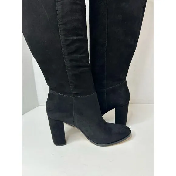 Lauren Ralph Lauren Women's Artizan Suede Tall Slouch Boots Black Size 7B NWT