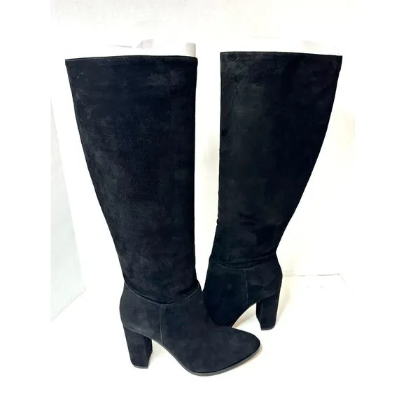 Lauren Ralph Lauren Women's Artizan Suede Tall Slouch Boots Black Size 7B NWT