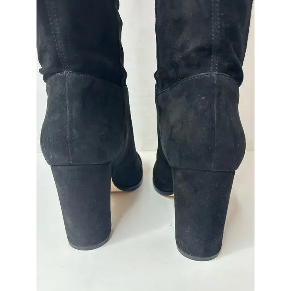 Lauren Ralph Lauren Women's Artizan Suede Tall Slouch Boots Black Size 7B NWT